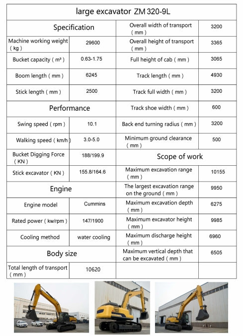 Large Excavator ZM 320-9L